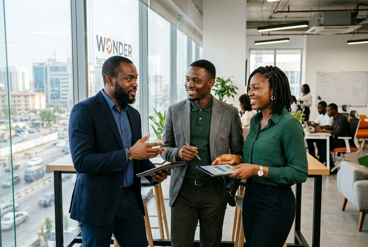 Demandra executive leadership team in Lagos office